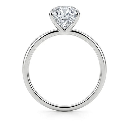 5 Carat Emerald Lab Grown IGI G/VS1 Diamond Solitaire Ring in 14K White Gold