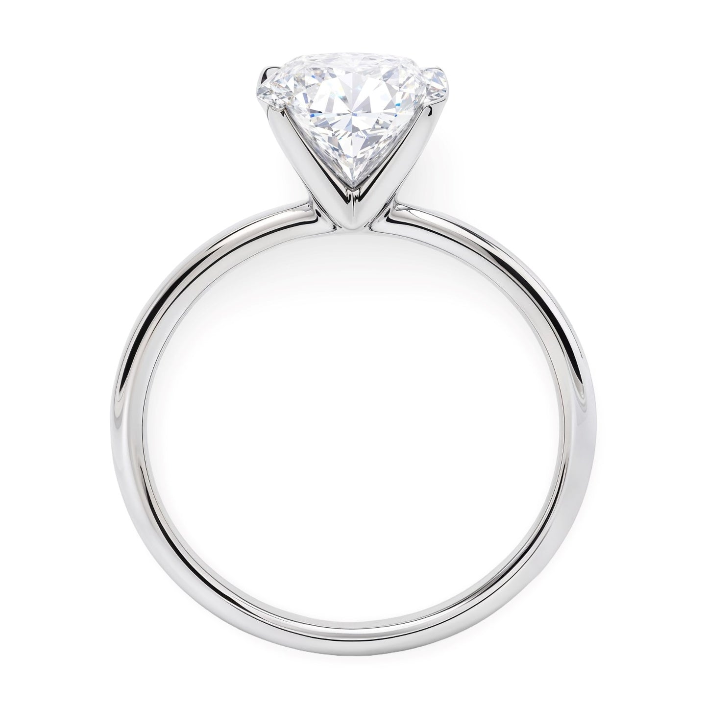 3 Carat Oval Lab Grown IGI G/VS1 Diamond Solitaire Ring in 10K White Gold