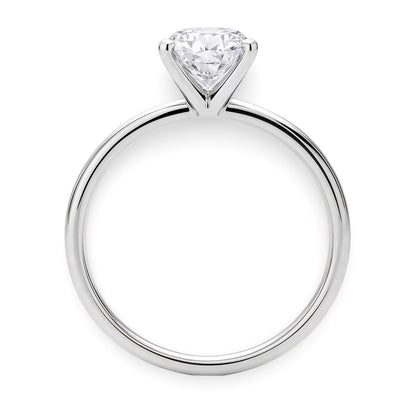 1 1/2 Carat Round Lab Grown IGI G/VS1 Diamond Ring in 10K White Gold