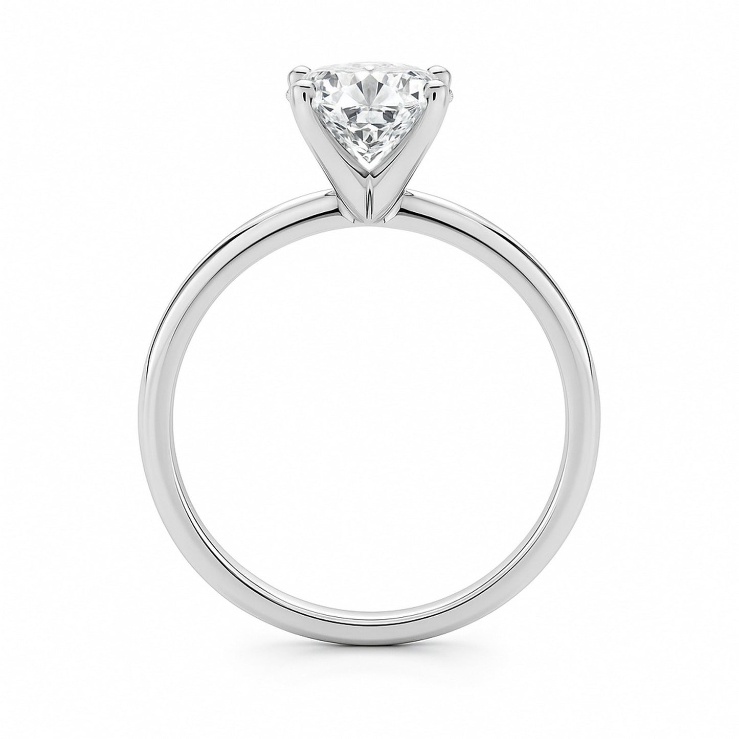 1 1/2 Carat Cushion Lab Grown IGI G/VS1 Diamond Solitaire Ring in 10K White Gold