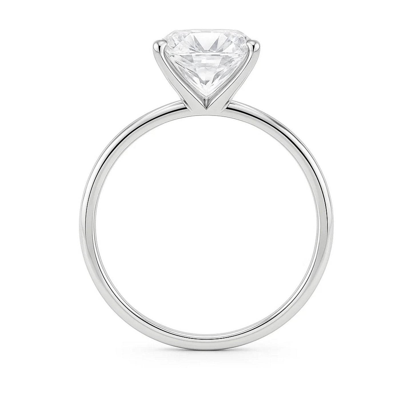5 Carat Radiant Lab Grown IGI G/VS1 Diamond Solitaire Ring in 10K White Gold