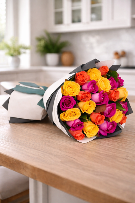 Long Stemmed Rose Bouquet Mixed 24