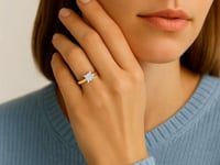 1.50Ct Princess Lab Grown IGI G/VS1 Diamond Ring in 10K Yellow Gold
